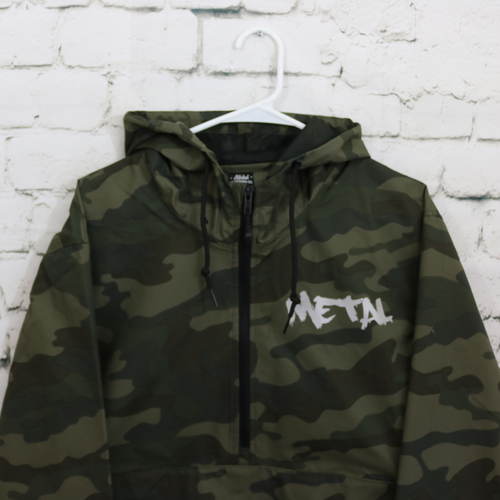 Graffiti-Mashup Camo Anorak Jacket