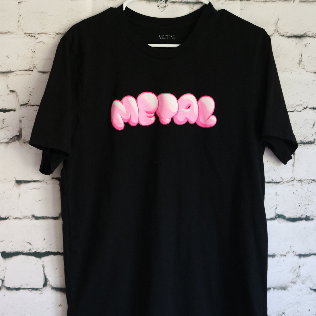 Metal Bubble Gum Black Tee