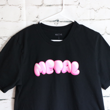 Load image into Gallery viewer, Metal Bubble Gum Black Tee