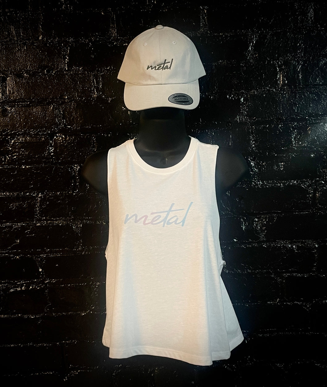 Cotton candy cursive crop top